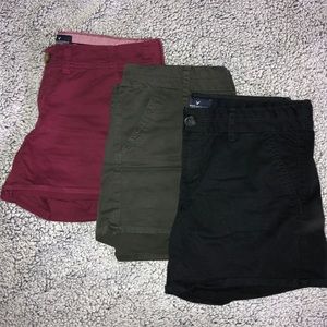 American Eagle Women’s Shorts Size 10 ALL 3 PAIRS